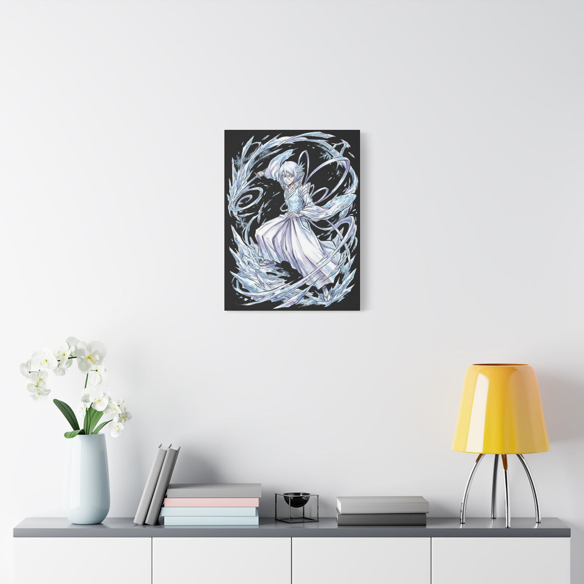 Bleach Rukia Kuchiki Sode no Shirayuki Ice Warrior Canvas Print