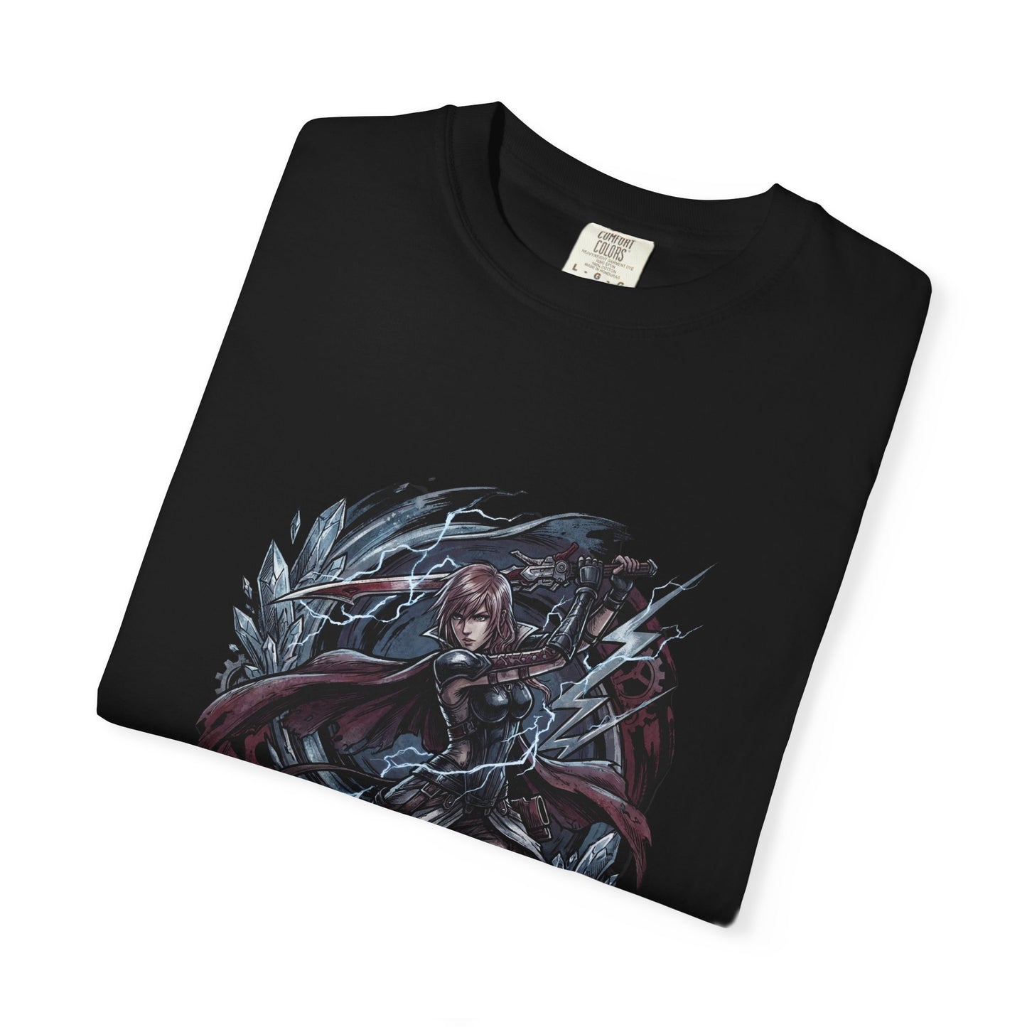 Final Fantasy XIII Lightning Pink Hair Stoic Warrior Art Premium T-Shirt
