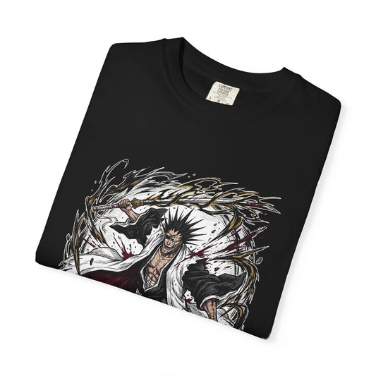 Bleach Kenpachi Zaraki Spiky Hair Bells Design Premium T-Shirt