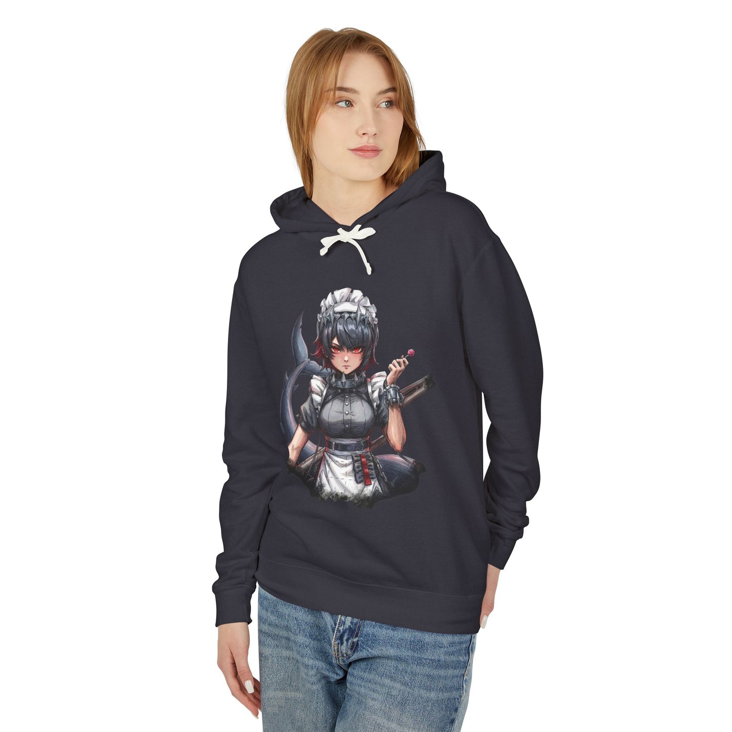 Ellen Joe ZZZ Shark Tail Maid Scissors Portrait Unisex Premium Hoodie