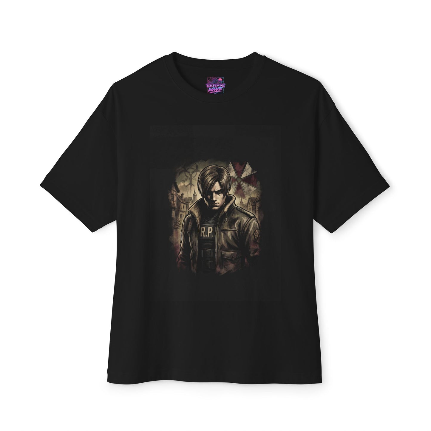 Resident Evil Requiem Leon Kennedy DSO Agent Action Hero Design Premium Oversized Unisex T-Shirt
