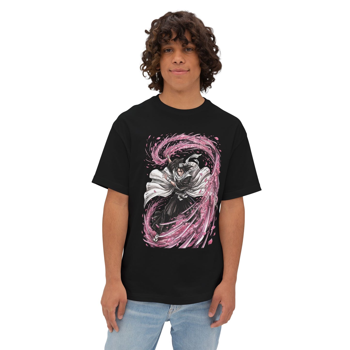 Byakuya Kuchiki Bleach Senbonzakura Petals Design Premium Oversized Unisex T-Shirt