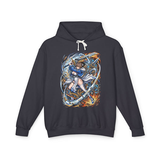 Chaos Zero Nightmare Yuki Runes Gears and Fire Fan Art Hoodie