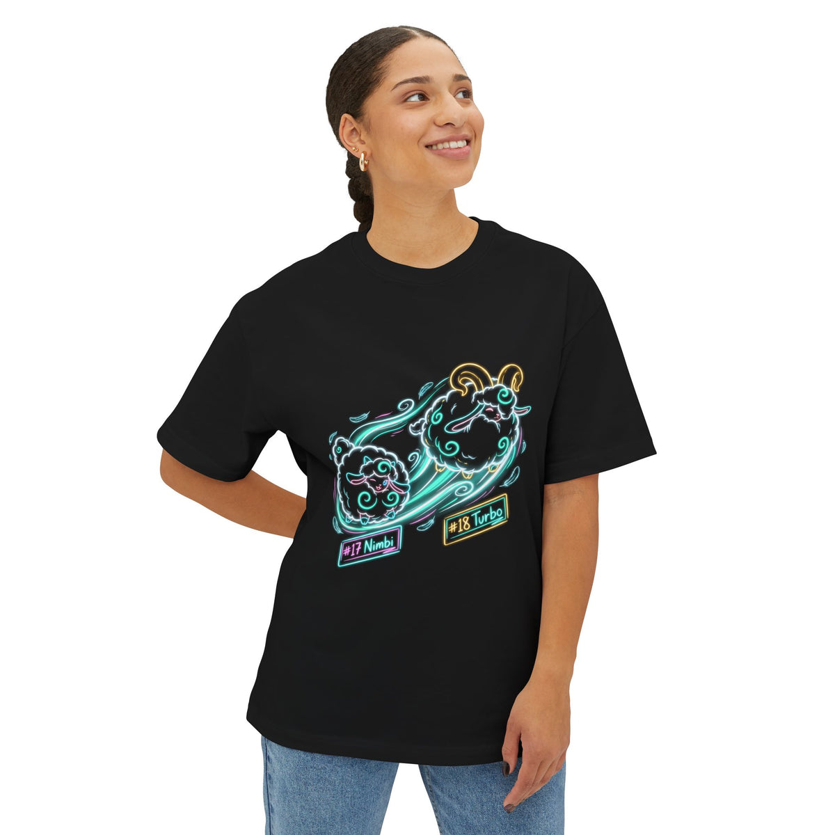 Nimbi Turbo Aniimo Evolution Line Neon Glow - Oversized Premium Tee