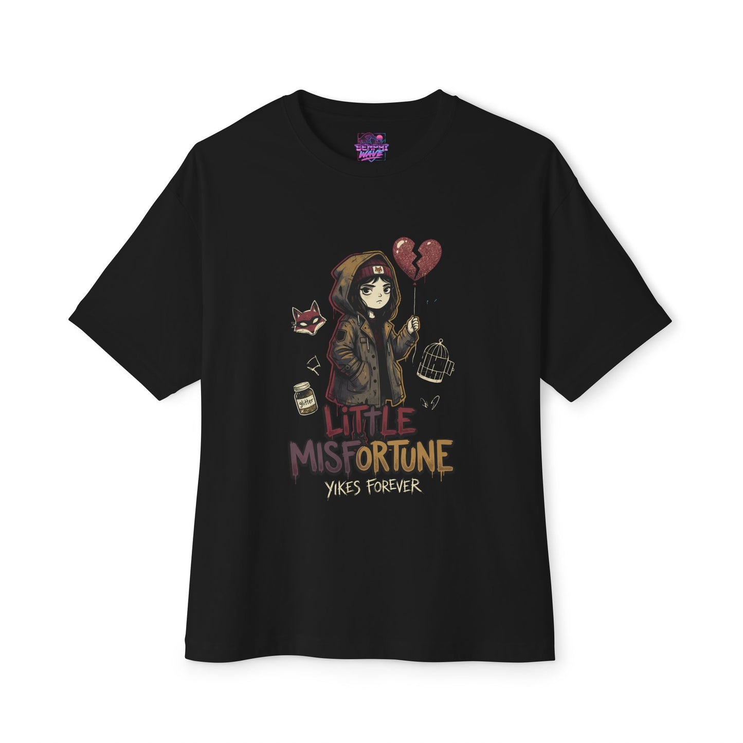 Little Misfortune: Benjamin Fox vs Mr. Voice Premium Oversized Unisex T-Shirt
