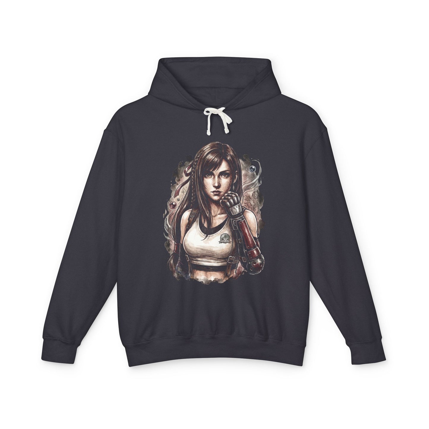 Final Fantasy 7 Tifa Lockhart Long Dark Hair Design Unisex Premium Hoodie