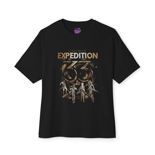 Golden Expedition 33: Red Gommage Street Fashion Legend Facing the Paintress Premium Oversized Unisex T-Shirt
