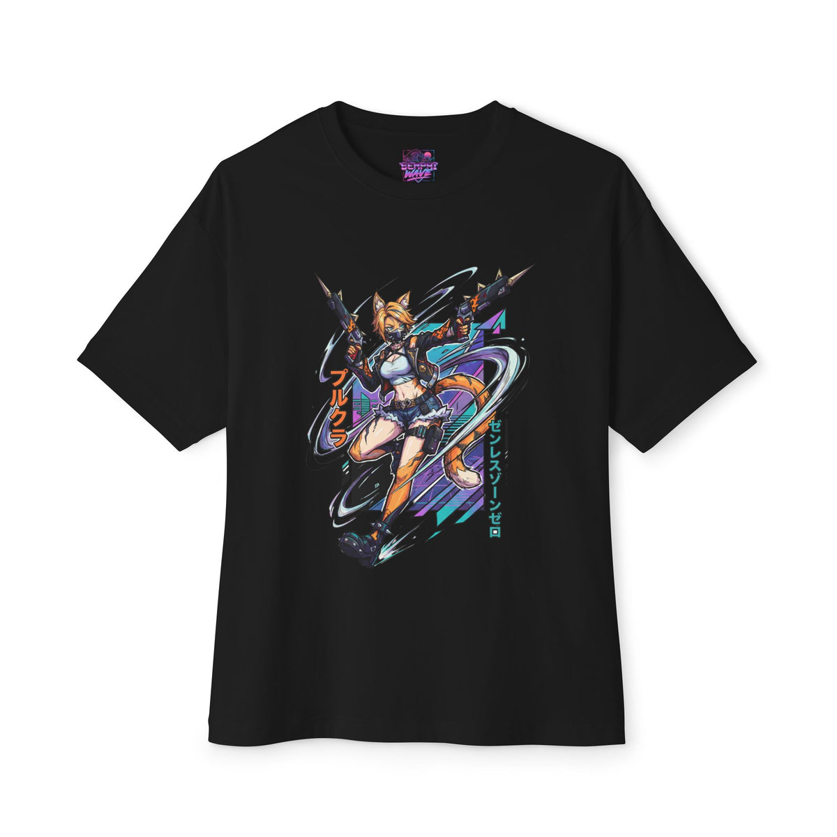 Zenless Zone Zero Pulchra Dual Pistol Leap Fan Art Oversized T-Shirt