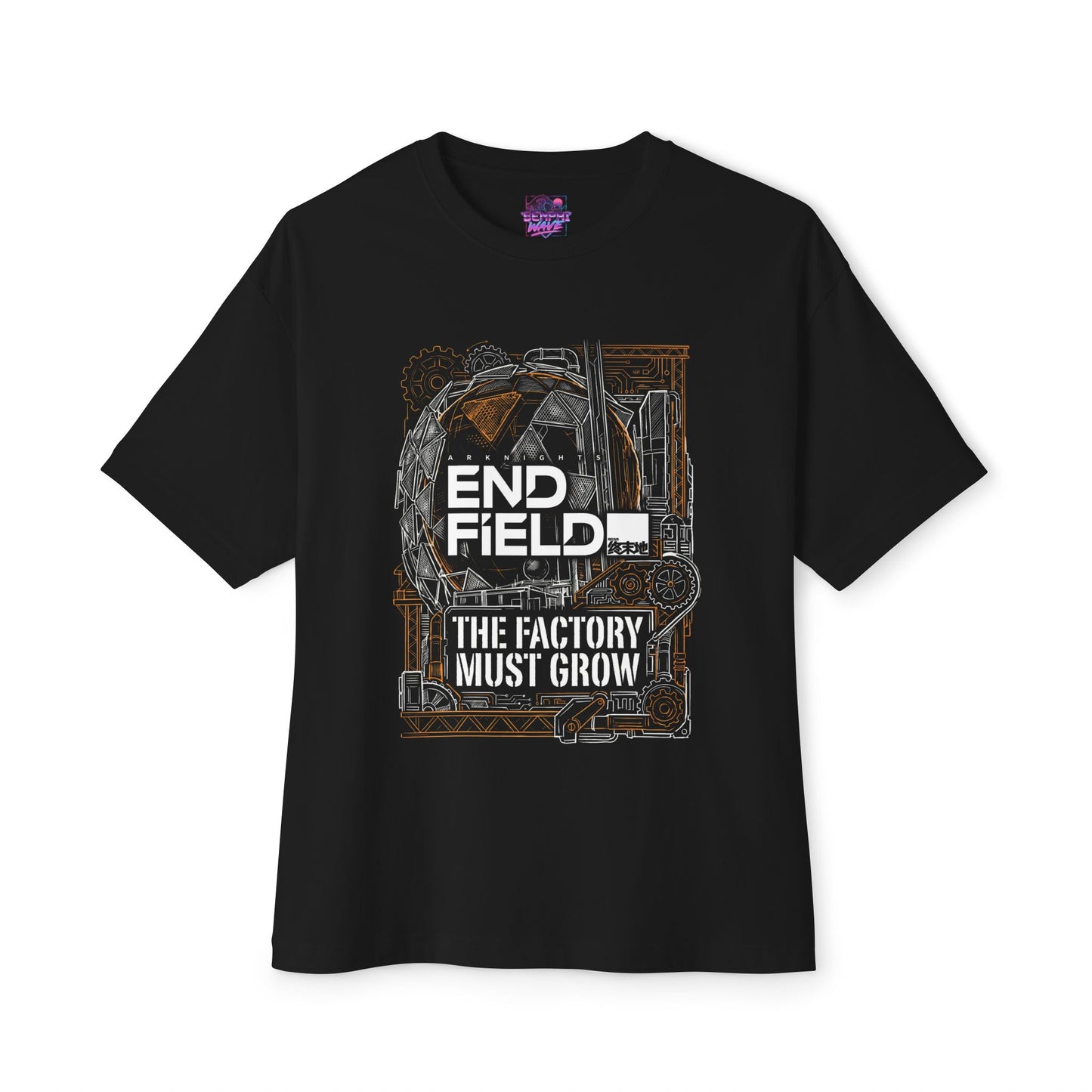 Endfield Factory Must Grow Arknights Meme Retro Pixel Factory Automation Infinite Growth Premium Oversized Unisex T-Shirt