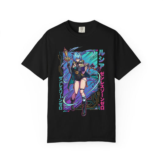 Lucia Elowen Zenless Zone Zero Synth Retrowave Neon Premium T-Shirt