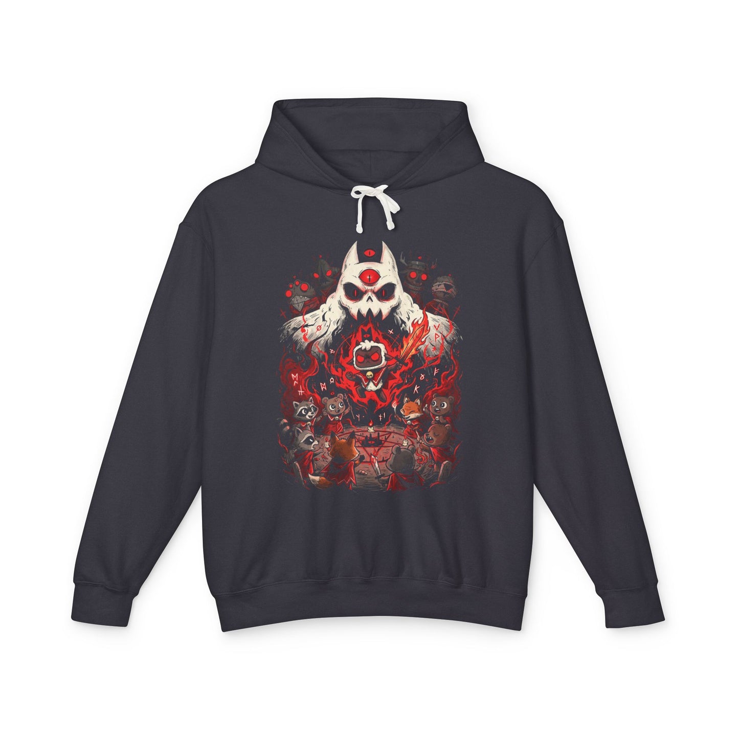 Cult of the Lamb White Wool Red Crown Cult Leader Portrait Unisex Premium Hoodie