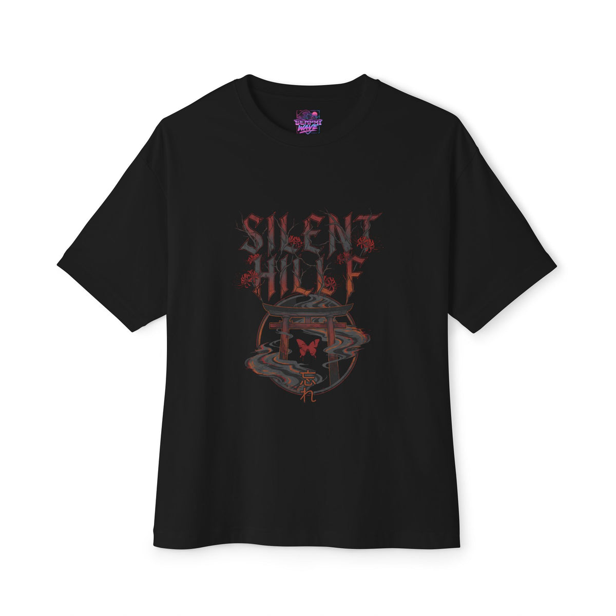 Silent Hill f Torii Gate Red Spider Lily Butterfly Oversized T-Shirt