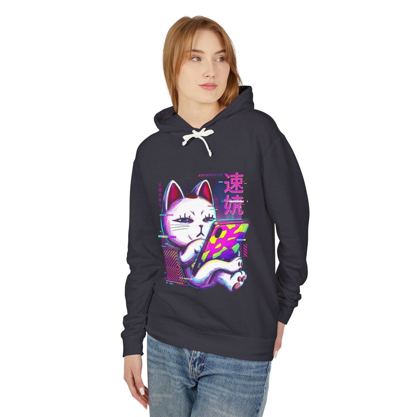 Turbo Granny Dandadan White Hair Ghost Medium Portrait Unisex Premium Hoodie