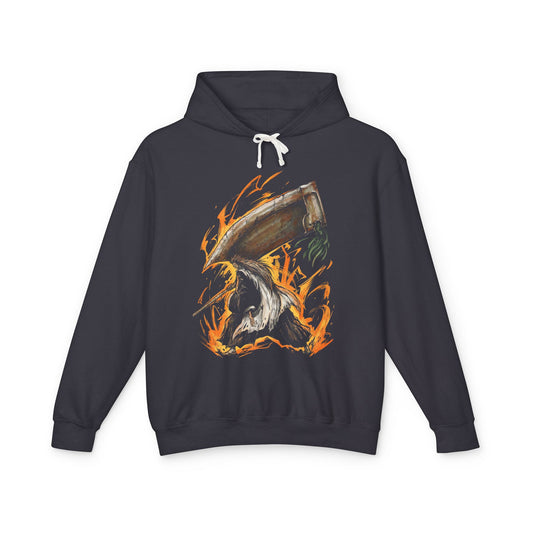 Bleach Kenpachi Zaraki Spiky Black Hair Portrait Unisex Premium Hoodie