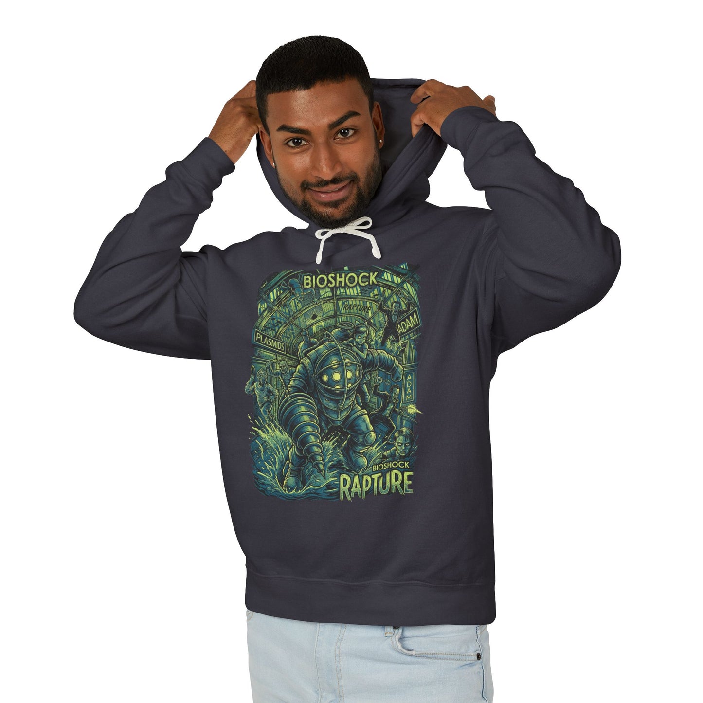 Synthwave Retro Bioshock 2 Rapture Art Deco Dystopia Unisex Premium Hoodie