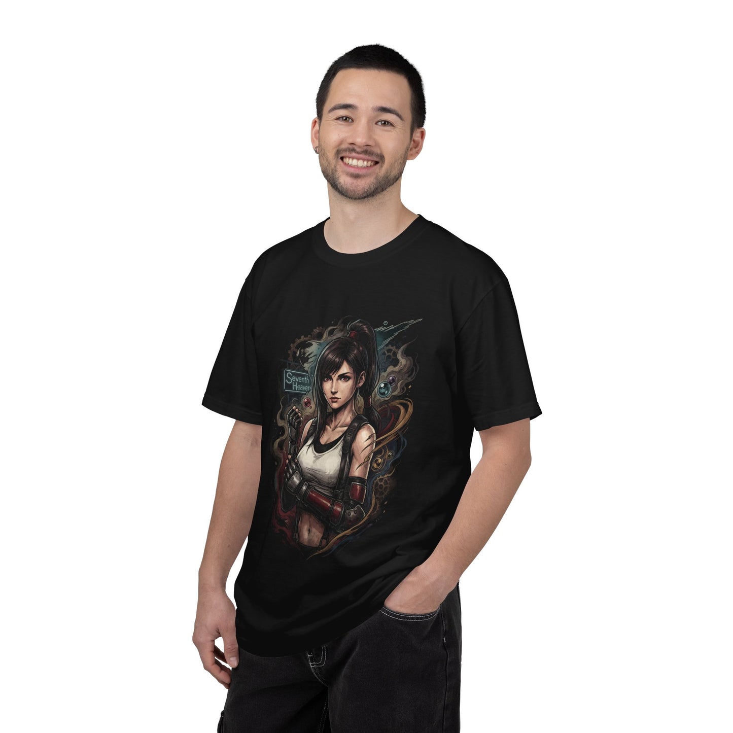 Final Fantasy 7 Tifa Red Suspenders White Tank Top Art Premium T-Shirt