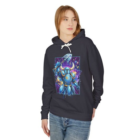 Shovel Knight Stalwart Plate Armor Vaporwave Neon Portrait Indie Unisex Premium Hoodie