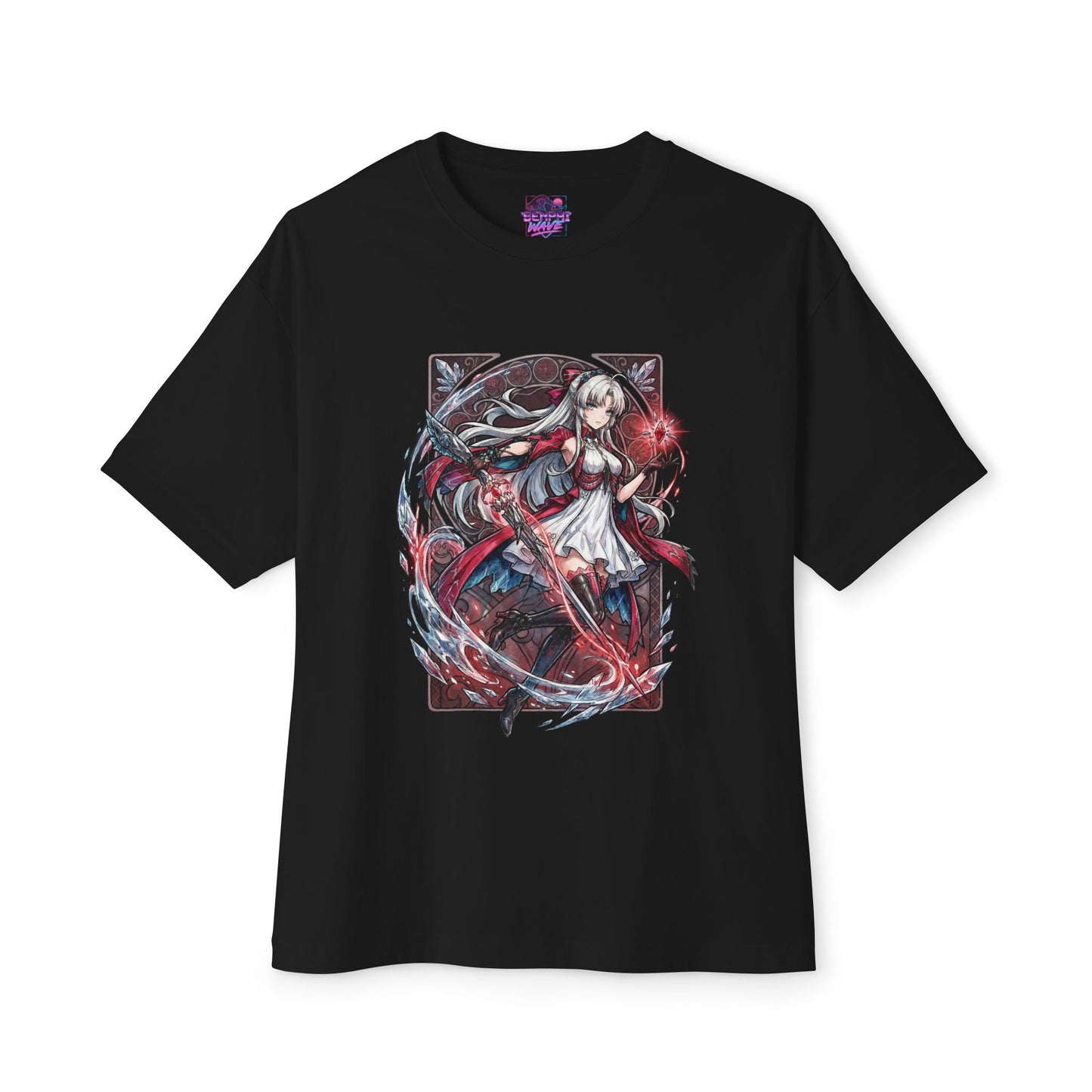 WuWa Carlotta: Silver White Hair Elegance Premium Oversized Unisex T-Shirt