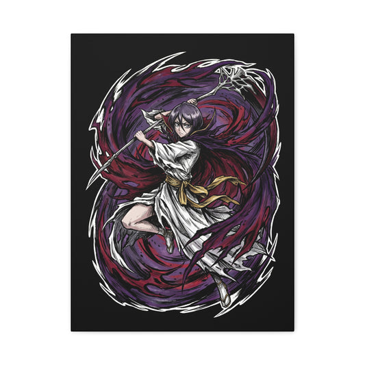 Rukia Kuchiki Bleach Lieutenant Fan Art Portrait Canvas Print