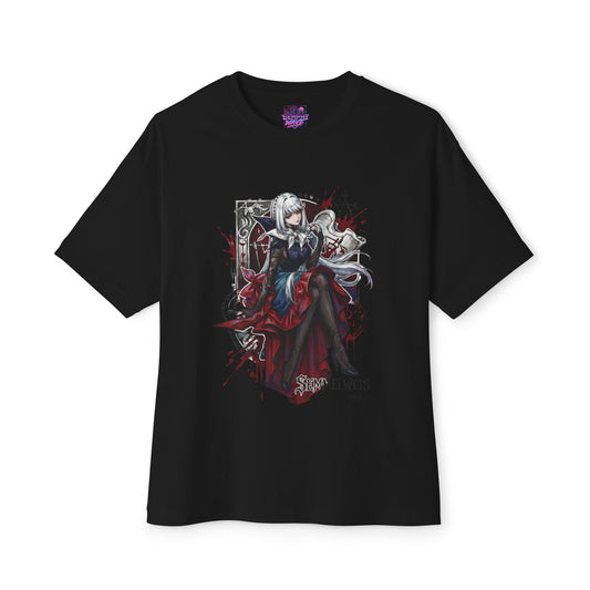 Reverse 1999 Semmelweis Crimson Gown Blood Frame Fan Art Oversized T-Shirt