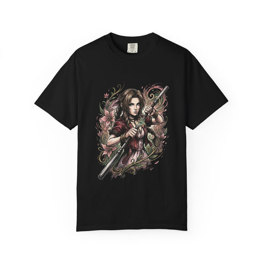 FF7 Aerith T-Shirt | Flower Girl Cetra Final Fantasy VII Gaming Tee Premium T-Shirt