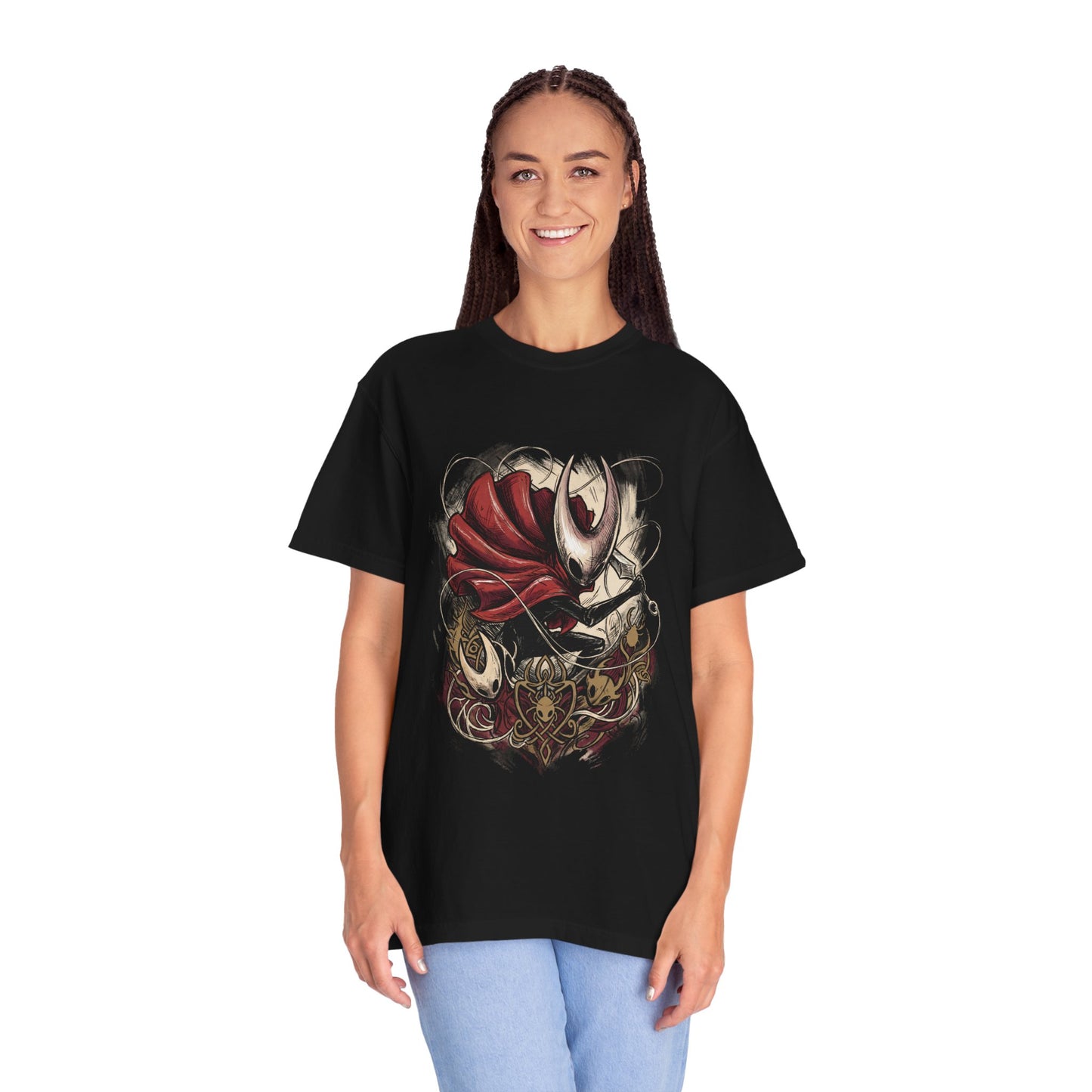Stylish Hollow Knight Silksong Hornet T-Shirt | Needle Princess Pharloom Warrior Tee Premium T-Shirt