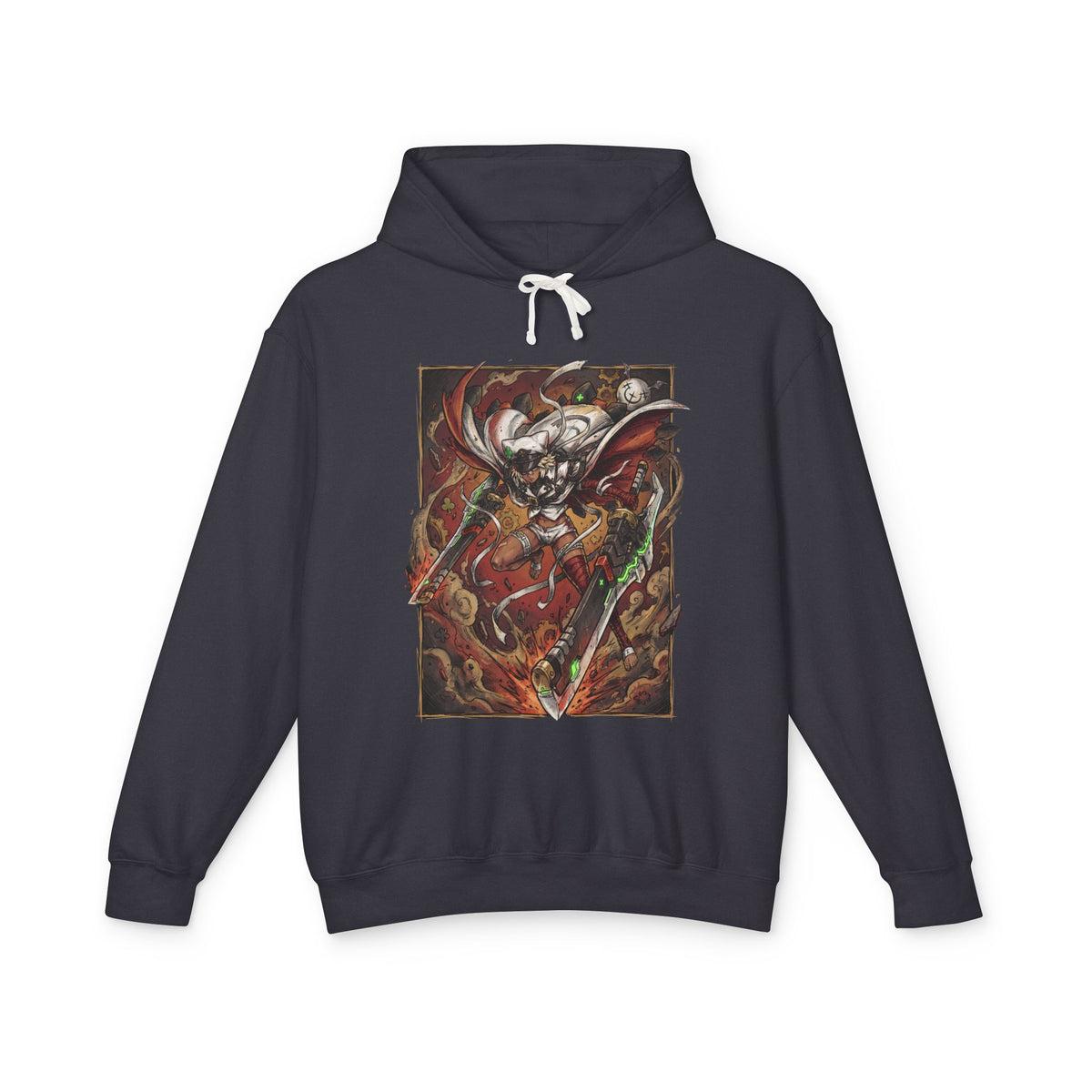 Guilty Gear Ramlethal Orange Smoke Card Fan Art Hoodie