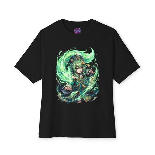 Honkai Star Rail Huohuo Green Spirit Talismans Fan Art Oversized T-Shirt