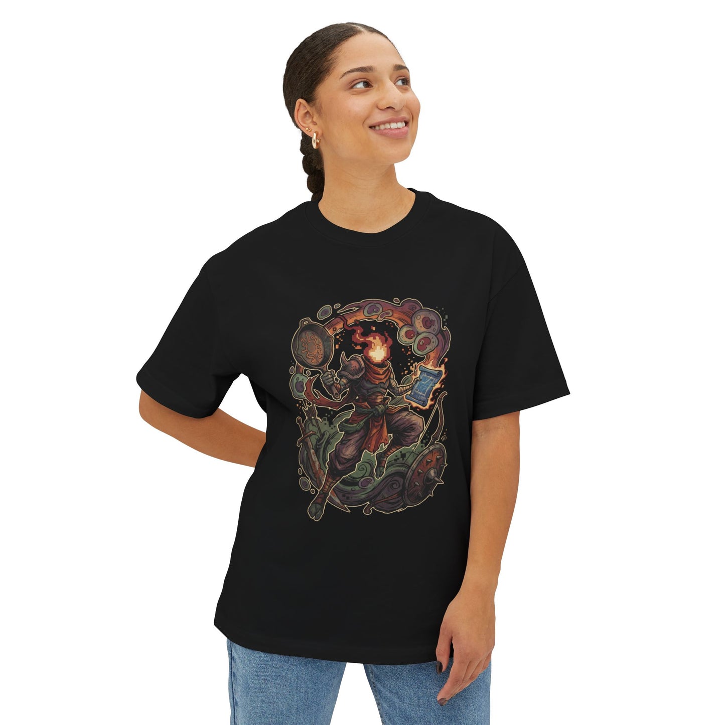 Dead Cells Prisoner Shirt | Malicious Design Beheaded Hero Gaming Merch Premium Oversized Unisex T-Shirt
