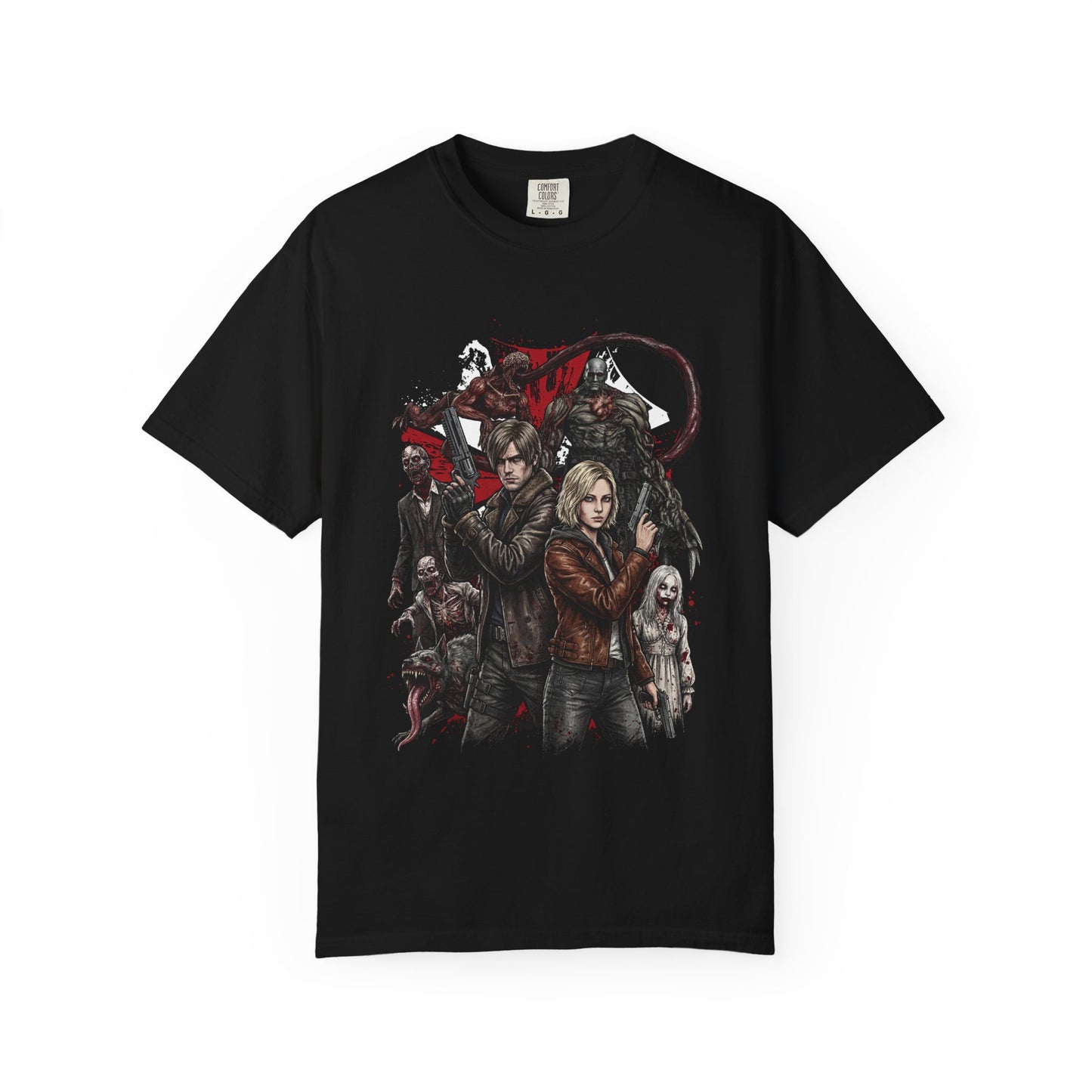 Grace Ashcroft Leon Kennedy RE9 Wrenwood Care Center Enemies Grunge Premium T-Shirt