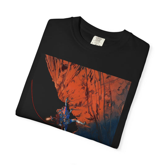 Aava Mountaineer Action Pose – Cairn Game Summit Challenge Illustration Premium T-Shirt