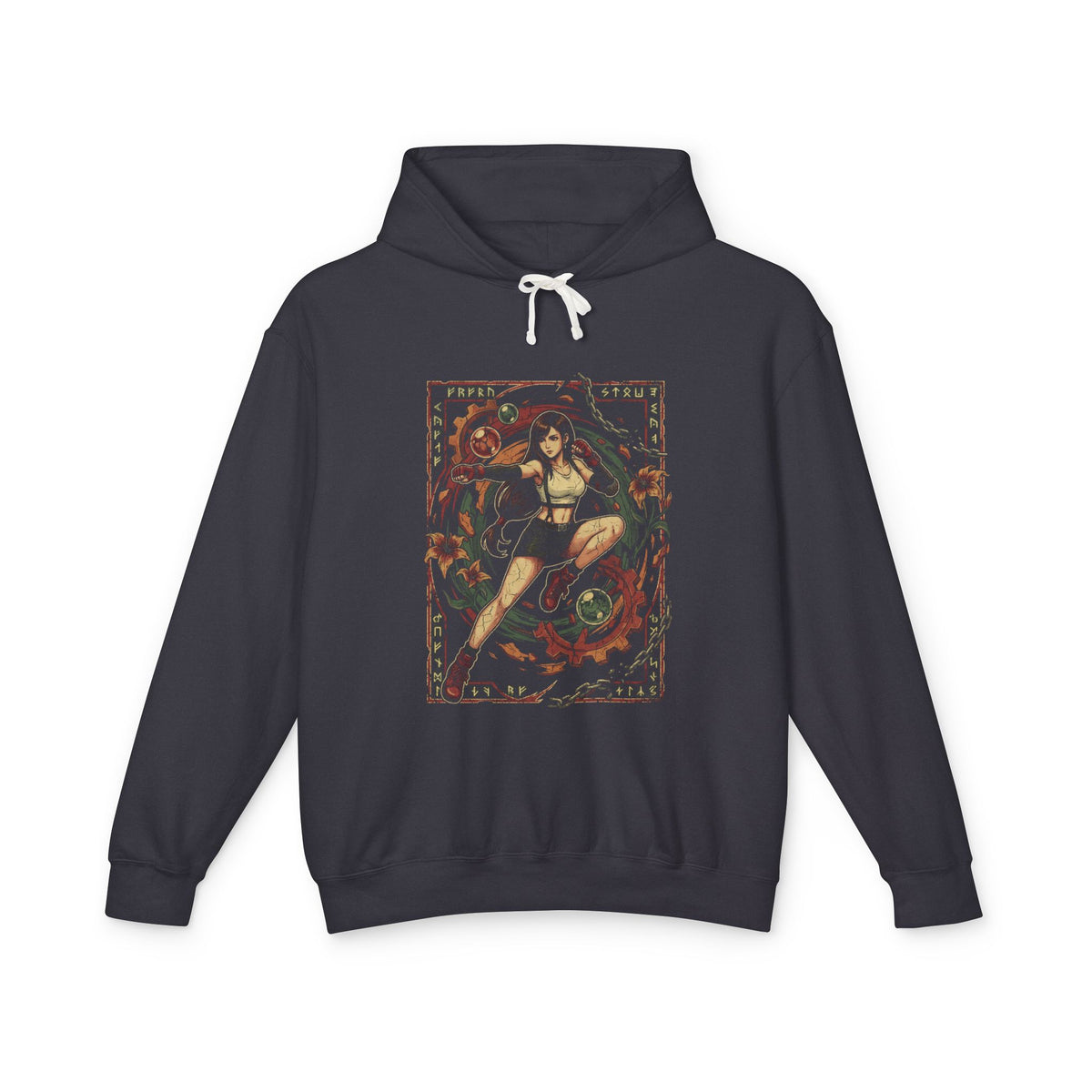 Final Fantasy VII Tifa Lockhart Black Skirt Boots Design Unisex Premium Hoodie