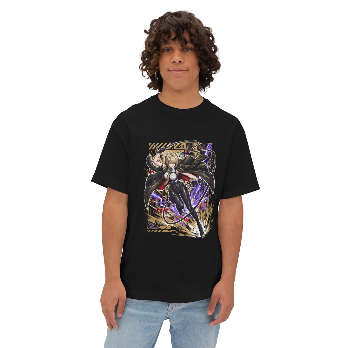 Evelyn Chevalier Zenless Zone Zero Synthwave Retro Neon Premium Oversized Unisex T-Shirt