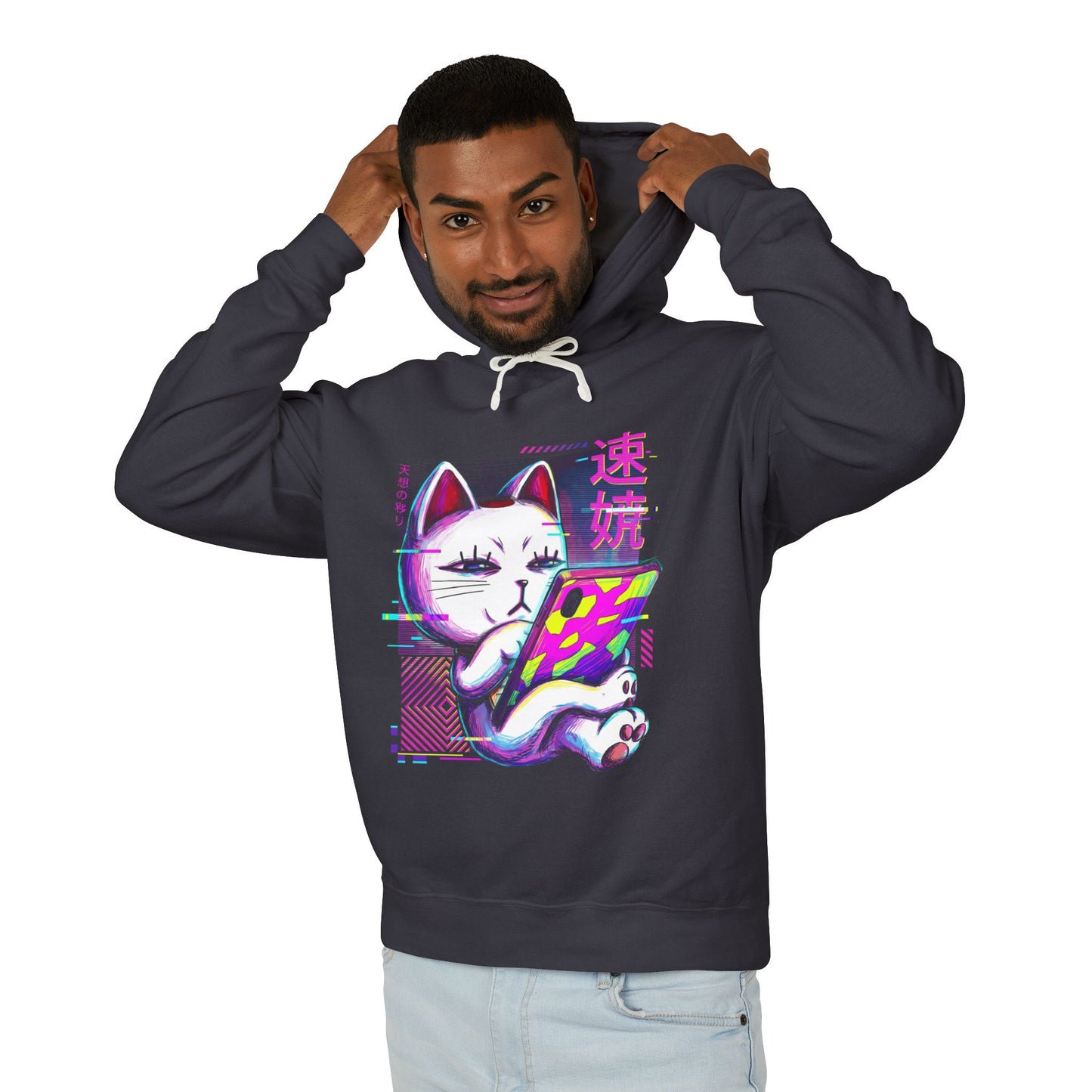Turbo Granny Dandadan White Hair Ghost Medium Portrait Unisex Premium Hoodie