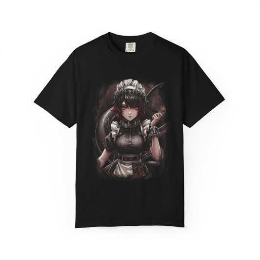 Ellen Joe ZZZ Black Hair Red Highlights Shark Hood Icon Premium T-Shirt