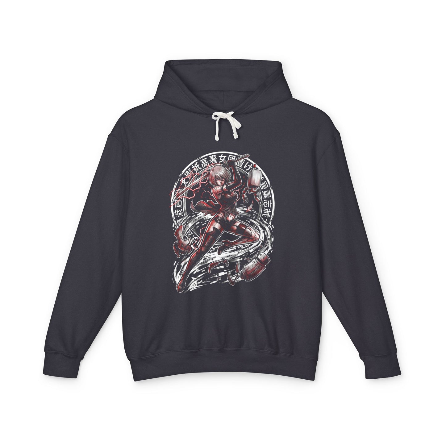 NieR Automata A2 Wild Long Hair Velvet Midriff Cloth Art Unisex Premium Hoodie