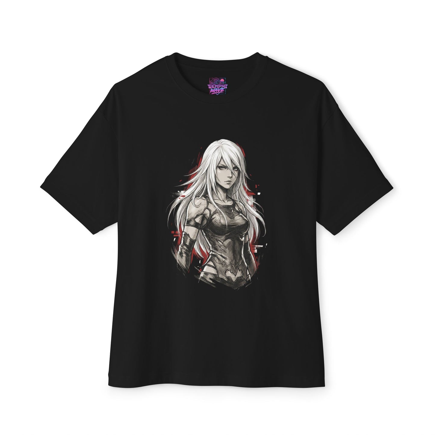 A2 NieR Shirt | Long White Hair Tattered Black Outfit Gamer Merch Premium Oversized Unisex T-Shirt
