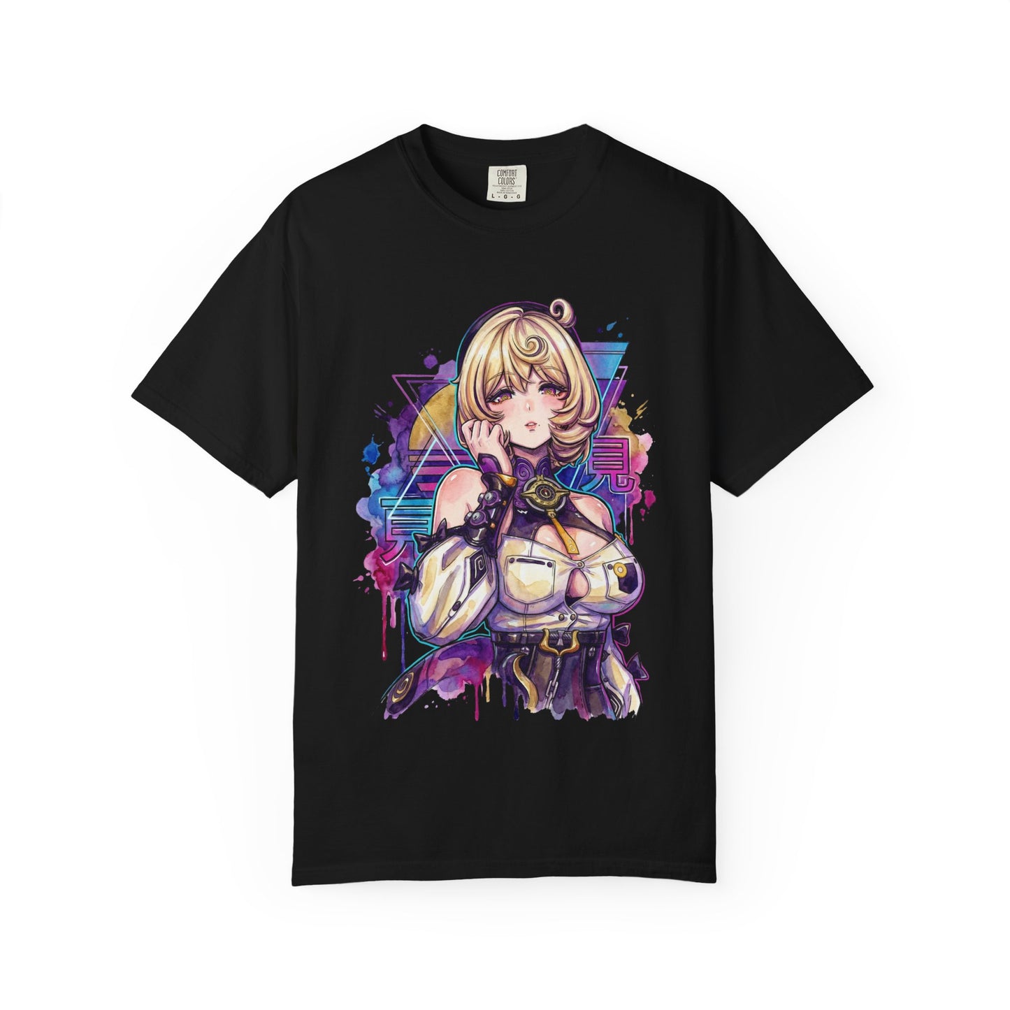 Yidhari ZZZ Purple Eyes Tentacles Back Vaporwave Neon Glow Premium T-Shirt