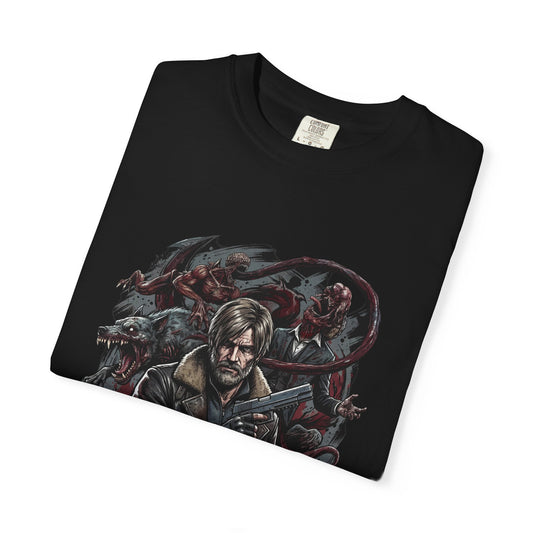 RE Requiem Leon S Kennedy Roundhouse Kick Enemies Design Premium T-Shirt