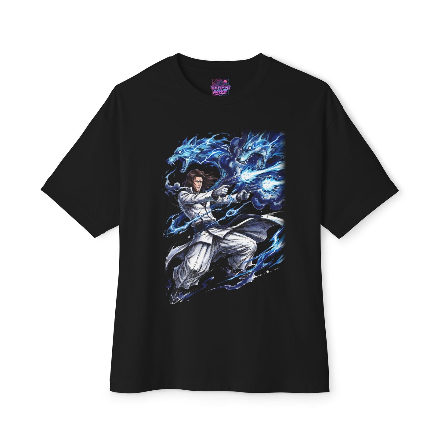 Bleach Coyote Starrk Fanged Mask Neck Hollow Hole Portrait Premium Oversized Unisex T-Shirt