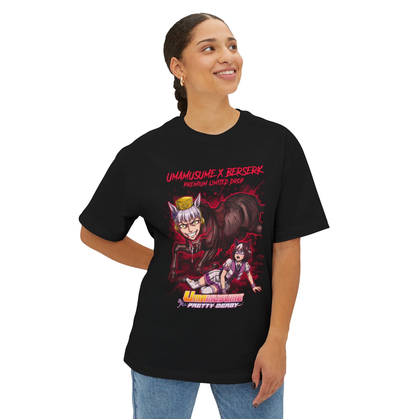 Gold Ship Berserk: "I Sacrifice My Friends for Victory" Premium Oversized Unisex T-Shirt
