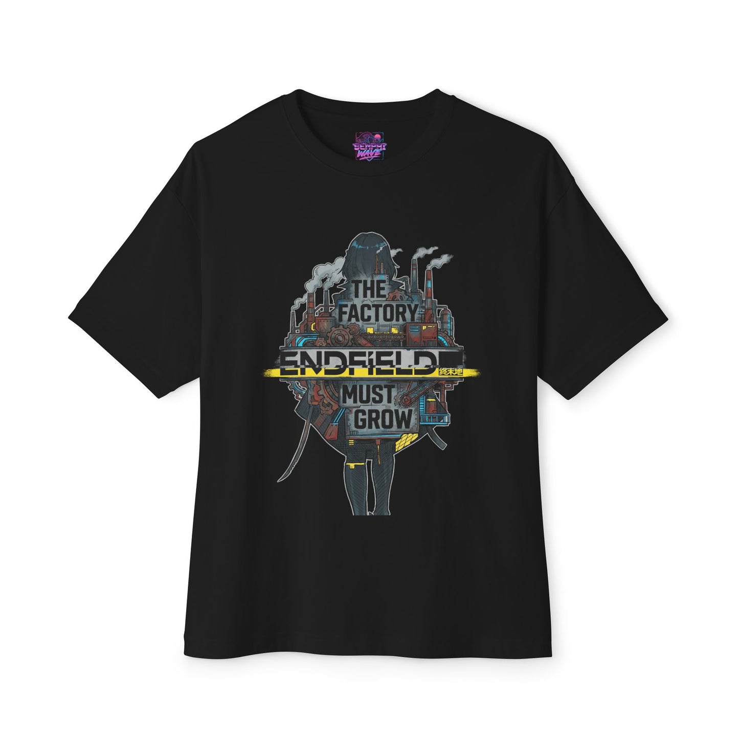Endfield Arknights Factory Must Grow Meme Factory Builder Pixel Art Endless Expansion Premium Oversized Unisex T-Shirt