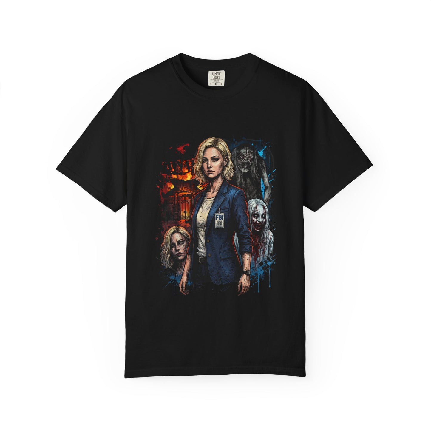 Grace Ashcroft RE9 Leon S Kennedy Dual Story Survival Terror Art Premium T-Shirt