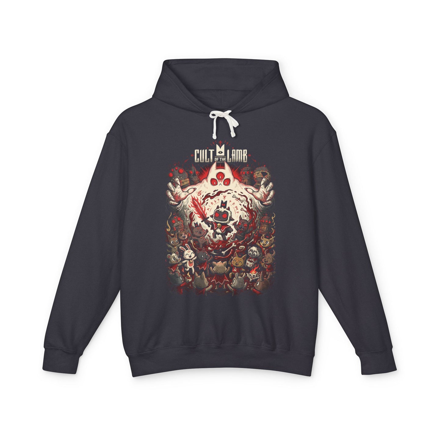 The Lamb Cult of the Lamb Adorable Sinister Cult Leader Art Unisex Premium Hoodie