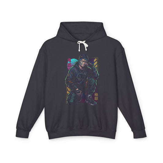 Grimmjow Bleach Black Pants Boots Street Fashion Vaporwave Icon Unisex Premium Hoodie