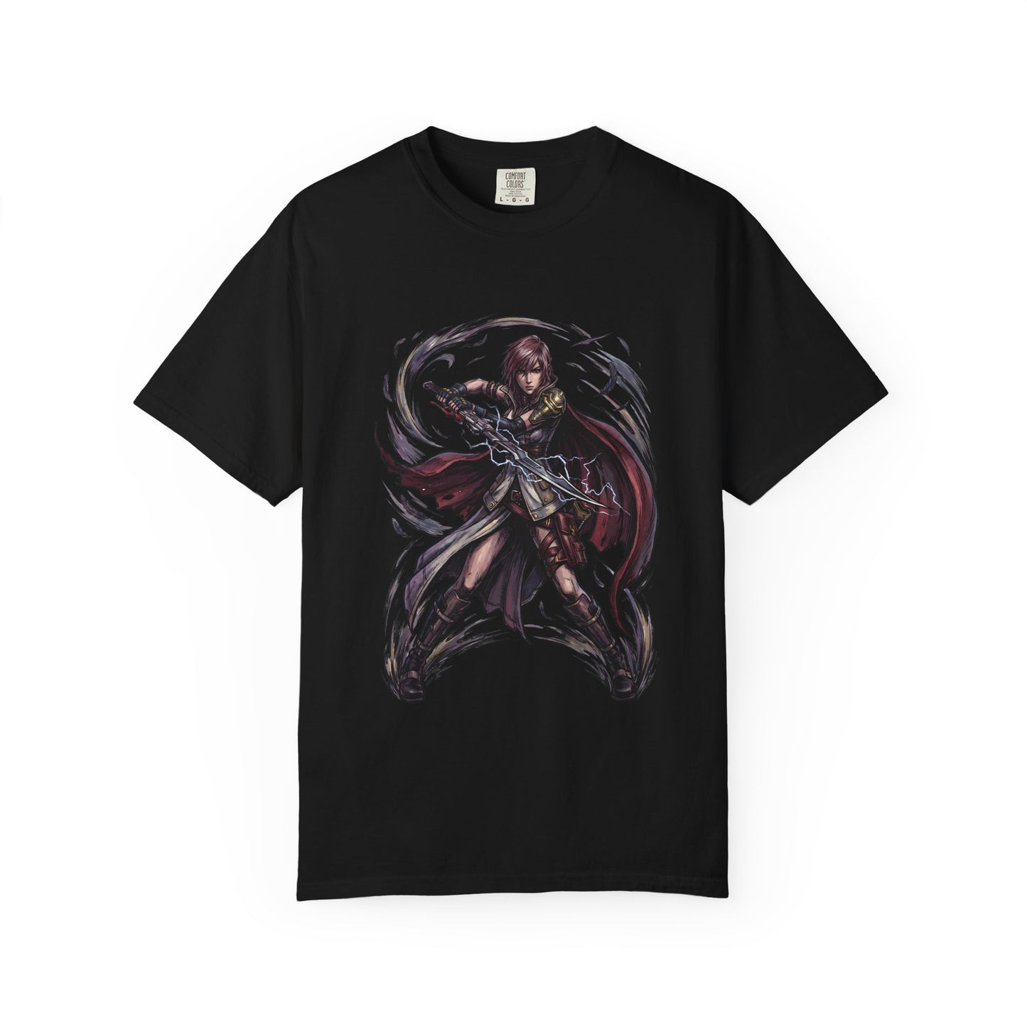 FF13 Lightning Pink Hair White Outfit Stoic Leader Portrait Premium T-Shirt