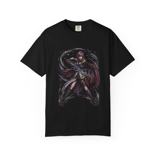 FF13 Lightning Pink Hair White Outfit Stoic Leader Portrait Premium T-Shirt