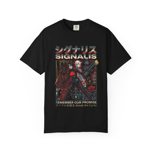 Signalis Elster Ariane Cosmic Void Red Eyes Vaporwave Portrait Premium T-Shirt