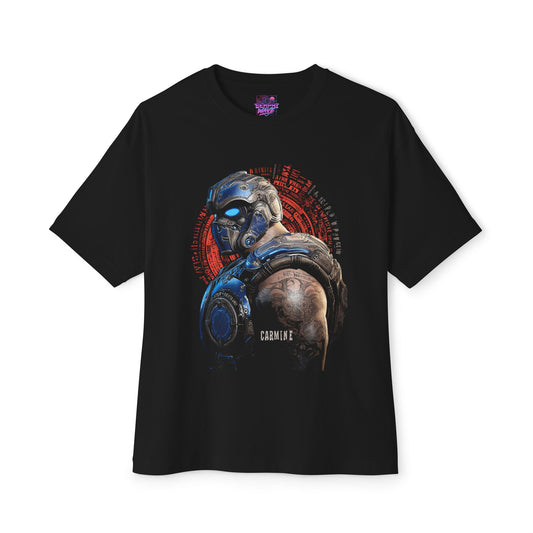 Gears of War Carmine Blue Armor Glyph Circle Fan Art Oversized T-Shirt