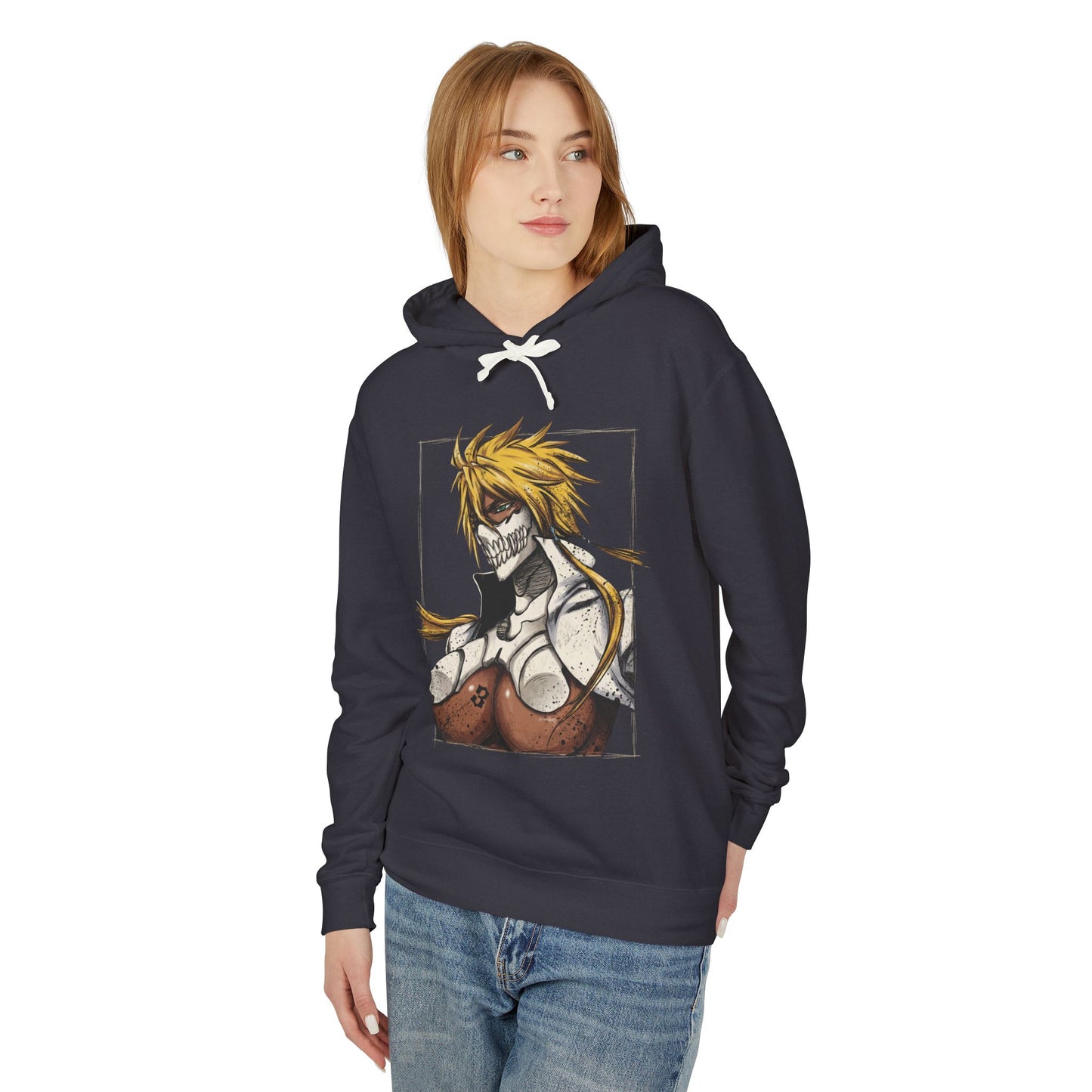 Tres Espada Inspired Style – Golden Hair Water Power Pose Art Unisex Premium Hoodie